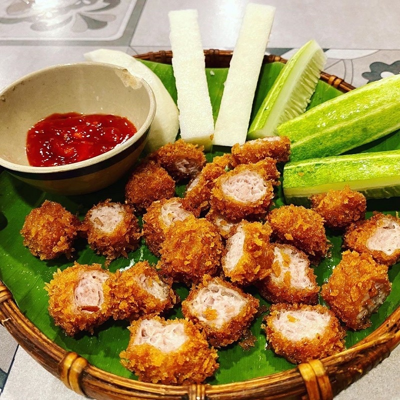 Nem chua rán Phố cổ  hộp 440g / dồi sụn chả cốm Hà Thành