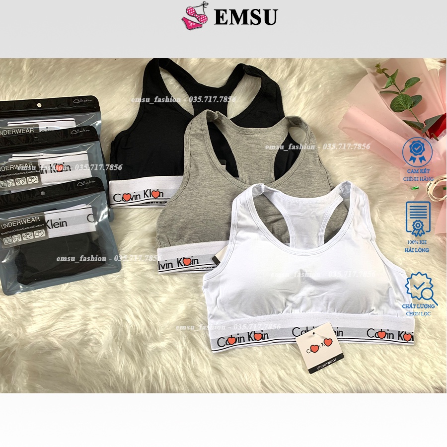Áo Ngực Bra Cavin Cotton Cao Cấp, Áo Ngực Thể Thao Không Gọng Kiểu Dáng CK