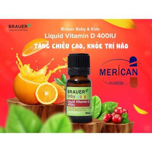 Vitamin D Braue 400IU cho trẻ từ sơ sinh 10ml