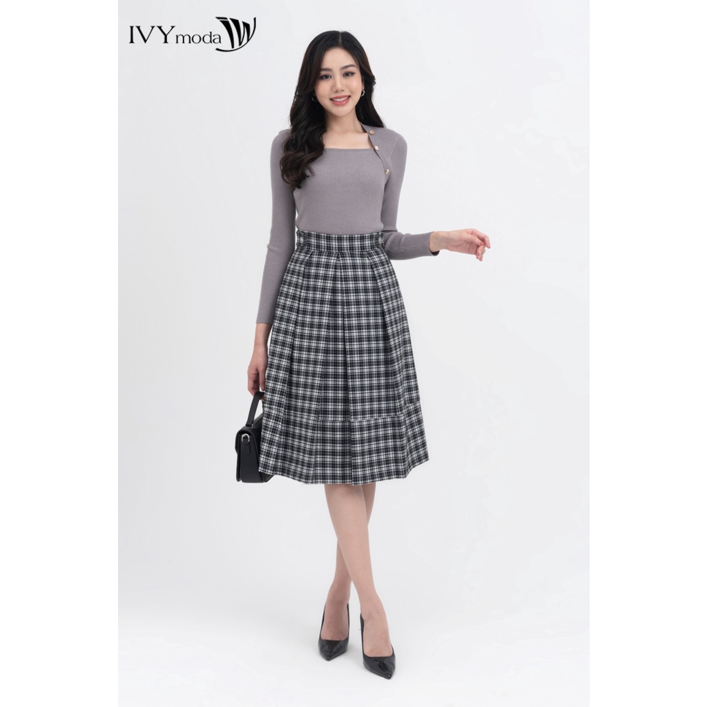 Chân váy xếp ly dáng xòe IVY moda MS 30M8251