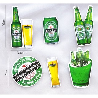 Set que giấy bia Heineken xanh