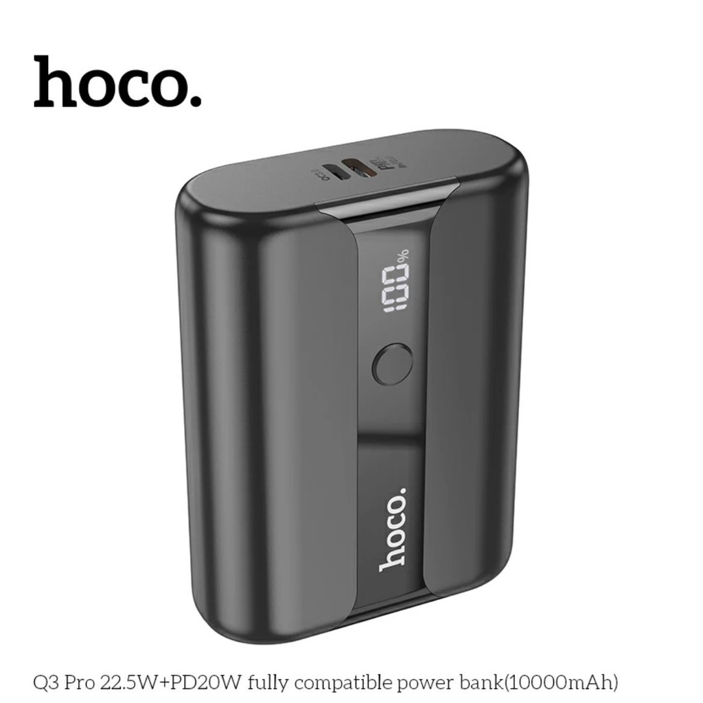 Sạc Dự Phòng Hoco Q3 Pro 10000 mAh, Bền, USB 3.0 + PD 20W + % Pin