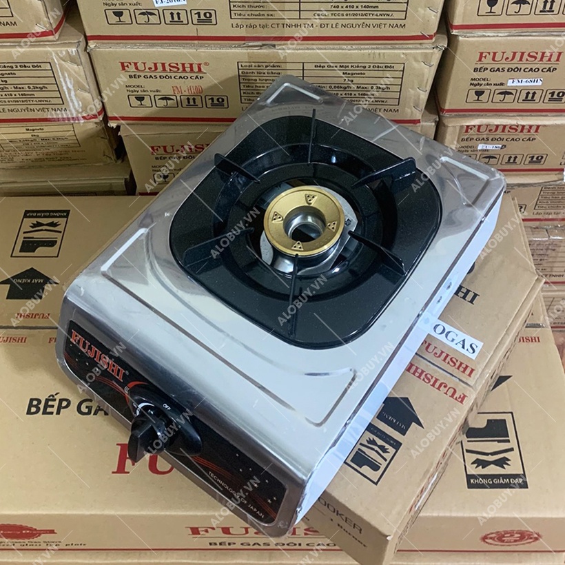 Bếp đơn sử dụng khí BIOGAS chén đồng khung inox FUJISHI FJ-BG2