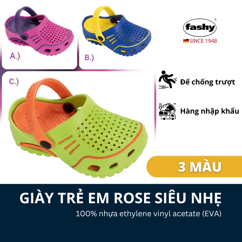 Giày sục trẻ em Fashy Germany Rose nhiều màu cho bé trai bé gái (từ 0 đến 18 tháng tuổi) nhập khẩu từ Đức