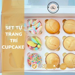 Set Tự Trang Trí Bánh Cupcake 6 chiếc - Cupcake DIY - Bánh Cupcake tự trang trí by Garden Bakery