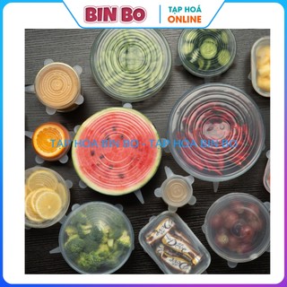Bộ 6 nắp đậy Silicone chống đổ - tạp hóa bin bo