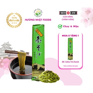 Mì trà xanh cha soba kanesu nhật bản 200g