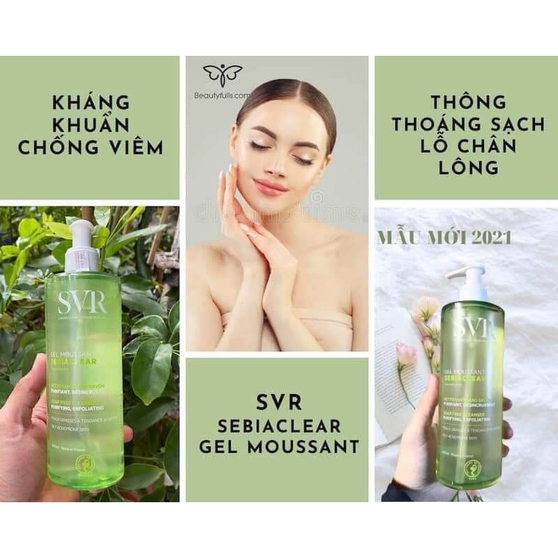 Gel Rửa Mặt SVR Không Chứa Xà Phòng Cho Da Dầu 400ml
