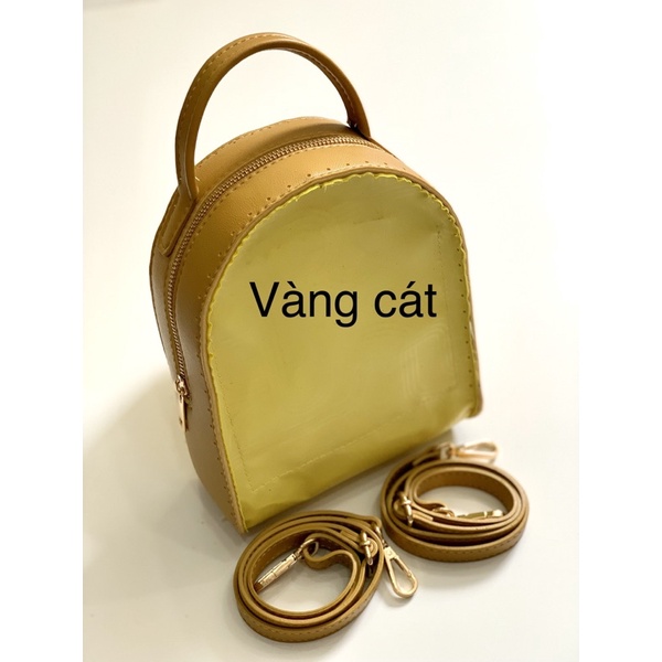 Phôi balo simili đục lỗ sẵn làm handmade size 17 x 23 x 8cm.