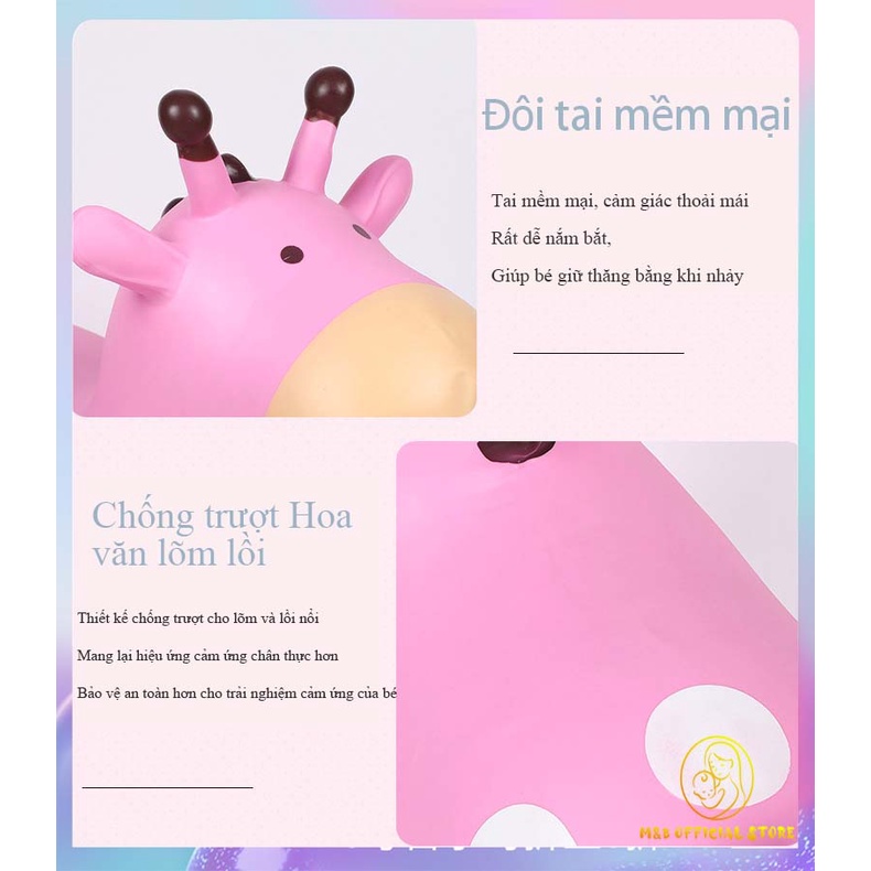 Miễn Phí bơm Đồ Chơi Thú Nhún Hình Tuần Lộc quà Cho Bé Yêu
