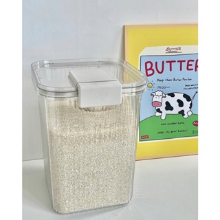 𝐓𝐡𝐮̀𝐧𝐠 𝐠𝐚̣𝐨 5 và 10kg kèm nắp đậy mica trắng tiện ích phòng bếp