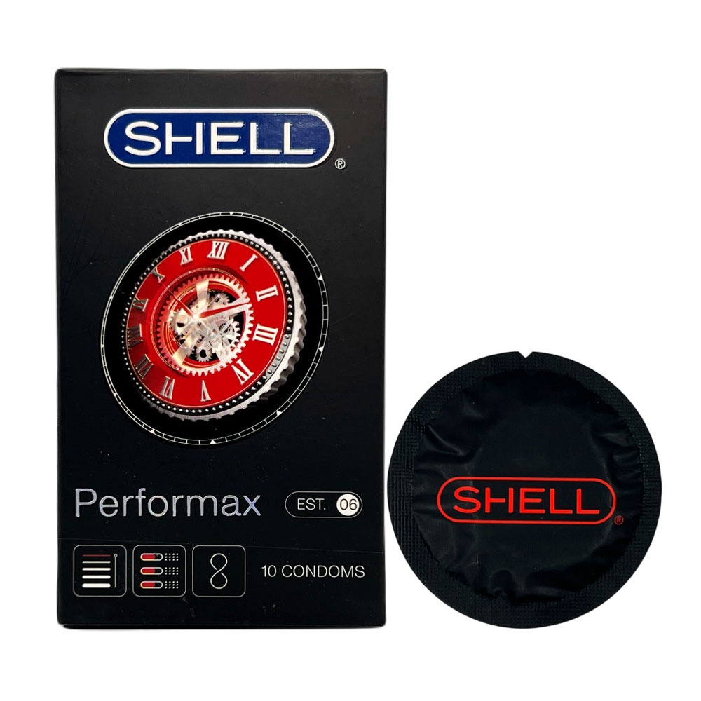 Bao cao su Shell Performax 6in1 hộp 10 kéo dài thời gian, hương dâu tăng khoái cảm tiêu chuẩn Hàn Quốc giá rẻ tiết kiệm