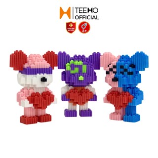 Mô hình gấu bearbrick mini lắp ráp 3d cute robot Teemo LG-68