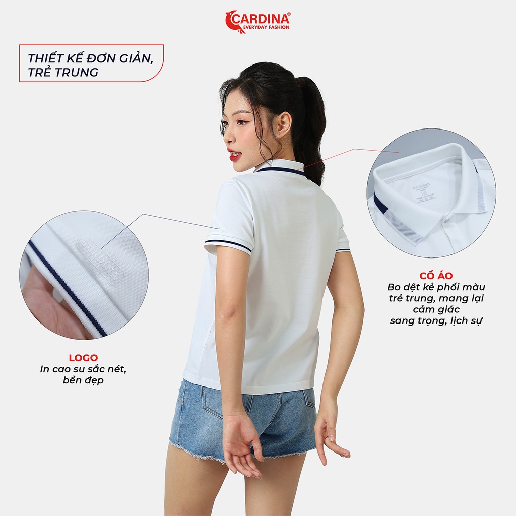 Áo Polo Nữ 𝐂𝐀𝐑𝐃𝐈𝐍𝐀 Chất Cotton TC Cao Cấp Áo Thun Cổ Bẻ Cộc Tay Mềm Mại Siêu Mát 3APF02 | BigBuy360 - bigbuy360.vn