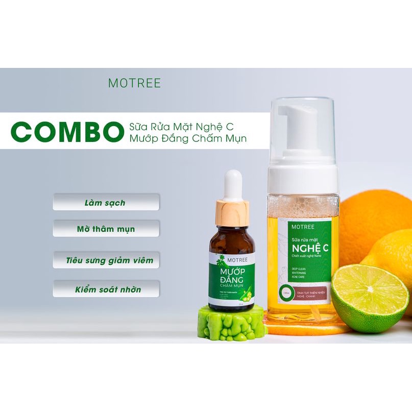 Serum Tinh Chất Chấm Mụn Thâm Mướp Đắng, Tràm Trà, Trầu Không Motree hiệu quả sau 4h