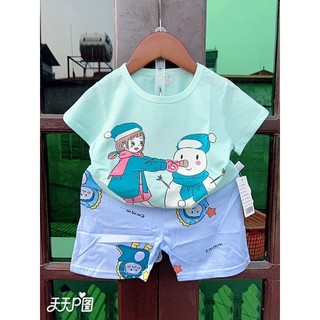 bộ cộc tay xuất Hàn size nhỡ cho bé gái 15-23kg