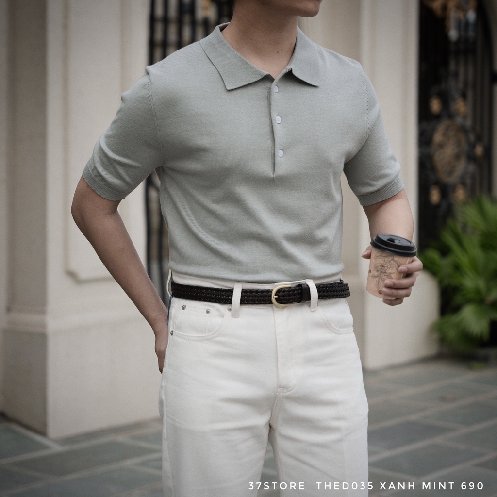 Áo Polo Nam Dáng Regular Fit, Chất Liệu Knit Mềm Mịn, Thoáng Mát, Thấm Hút Tốt AP035