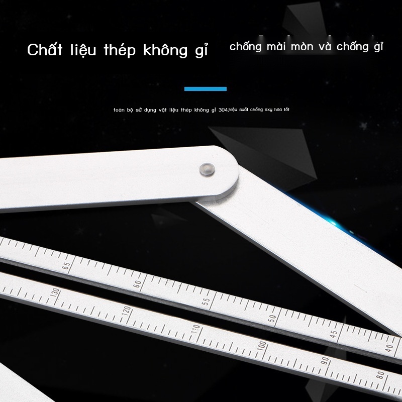 Thước chéo dày cắt cạnh trang trí đa năng âm dương mộc trần hiện vật dụng cụ góc đo