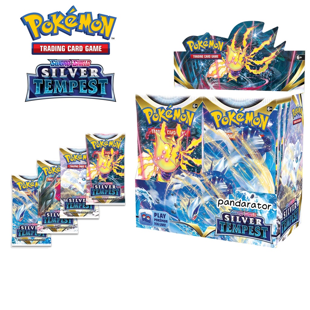 🌟GIÁ SỐC🌟 Hộp Bài Pokemon 36 Gói 360 Thẻ  Lost Origin Silver Tempest Booster Box 36 Pack