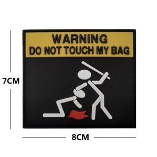 Patch_miếng dán velcro PVC cảnh báo_warning_chiến thuật