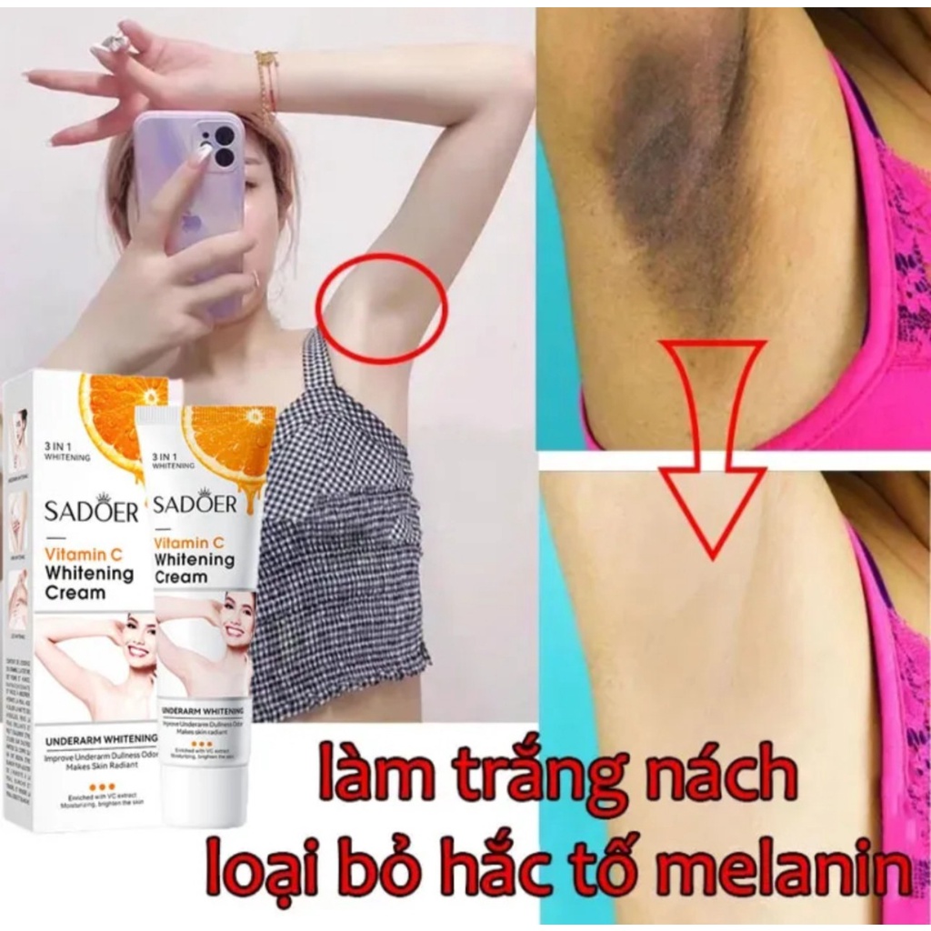 Kem làm mờ thâm Nách, Đầu Gối, Mông, làm giảm thâm và trắng da tự nhiên