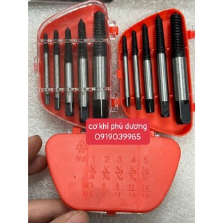 Bộ mũi khoan tháo ốc gãy , nhẩy ốc gãy 5 mũi ( tháo bulong toét ,gãy ,chờn ren