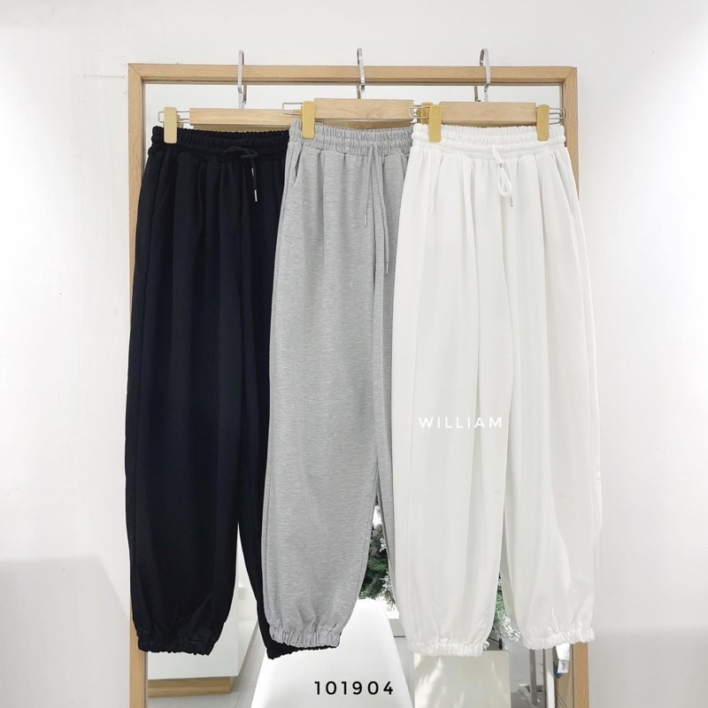 Quần joggers trơn da cá mã 08 - ảnh thật