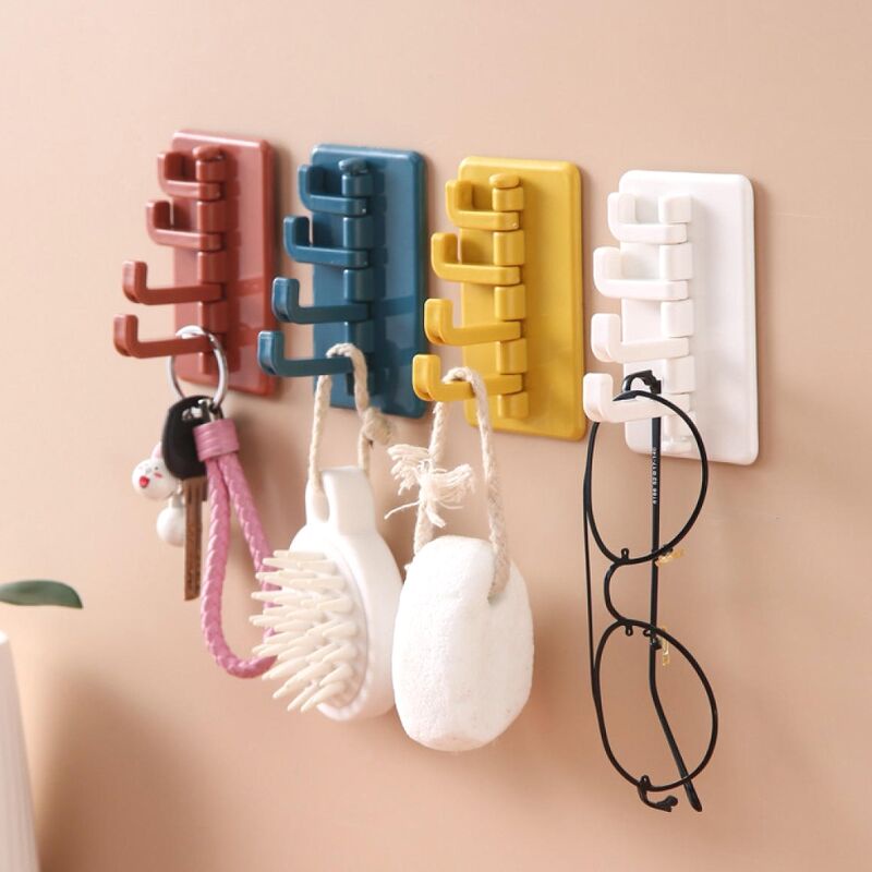 Móc Treo Đồ Hình Cây Thông Đa Năng 4 Chấu Treo Chìa Khóa, Vật Dụng - Dán Tường Tiện Lợi