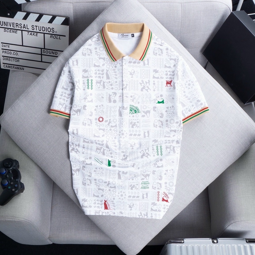 Áo thun POLO nam chấm bi phối hoạ tiết có cổ bẻ trẻ trung lịch lãm big size 3XL Nexx&Dee cao cấp CB18