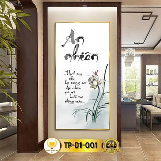  Tranh Treo Tường Decor Chữ An Nhiên Thư Pháp Tráng Gương CHÂN THIỆN MỸ Quà Tặng Trang Trí Phòng TP-D1-001 