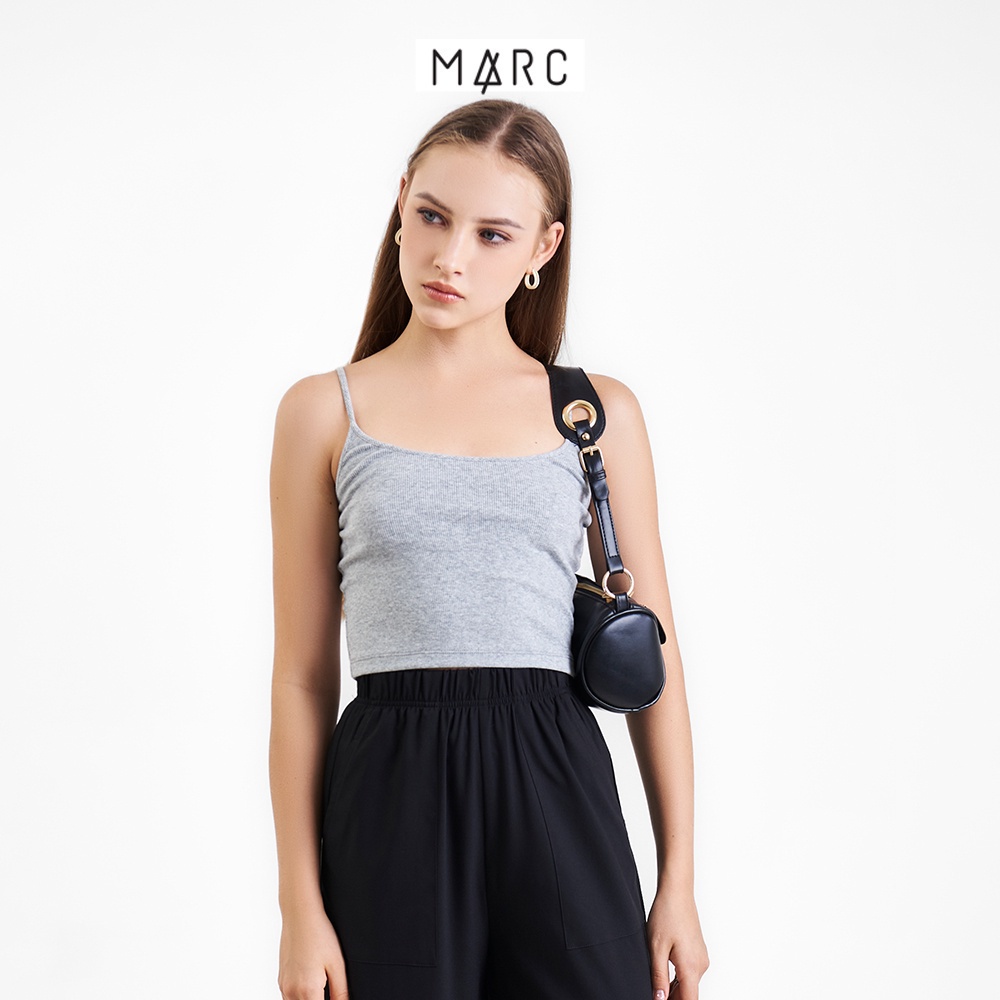 Áo thun nữ MARC FASHION thun gân 2 dây crop mềm mịn co giãn có dây điều chỉnh CBVH110221