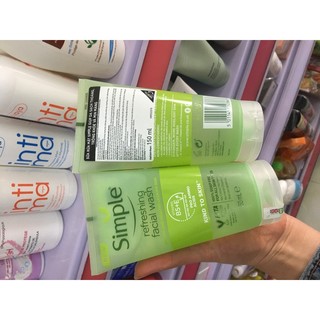 Sữa rửa mặt Simple 150ml