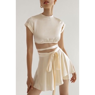 Set Lee & Ballerina - set lụa satin thời trang váy xoè