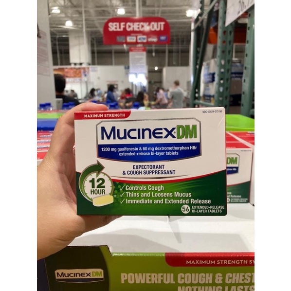 VIÊN UỐNG GIẢM HO LONG ĐỜM TỐI ĐA SUỐT 12 GIỜ MUCINEX DM 12 Hour