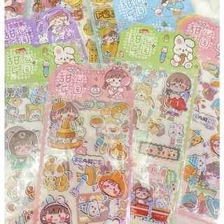 Set 2 tấm sticker trang trí dễ thương