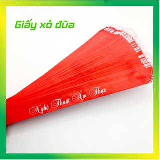 Giấy xỏ đũa- giấy bao đũa-mẫu 02 màu đỏ -kho sỉ tiện dụng