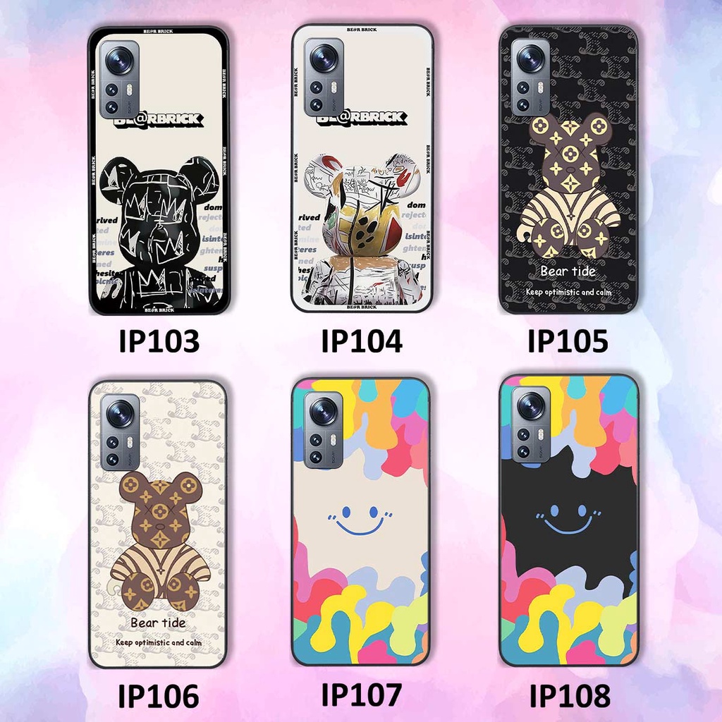 Ốp lưng Xiaomi 12 / Xiaomi 12 Pro hình gấu bearbrick, smile thời trang, ốp lưng rẻ bền đẹp