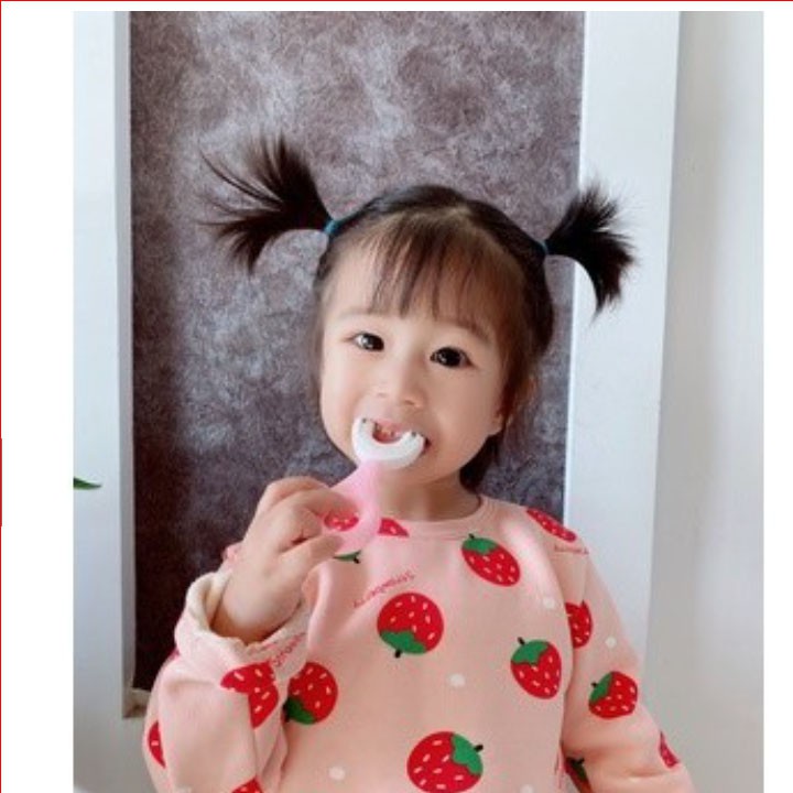 Bàn Chải Đánh Răng Silicon Hình Chữ U Cho Bé Từ 2-6 Tuổi