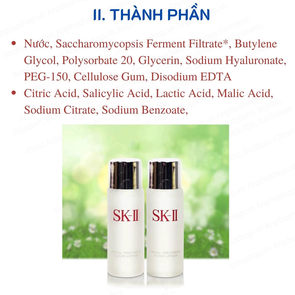 Nước hoa hồng mini SKII Facial Treatment Clear Lotion 30ml SK-II - Sản phẩm chính hãng