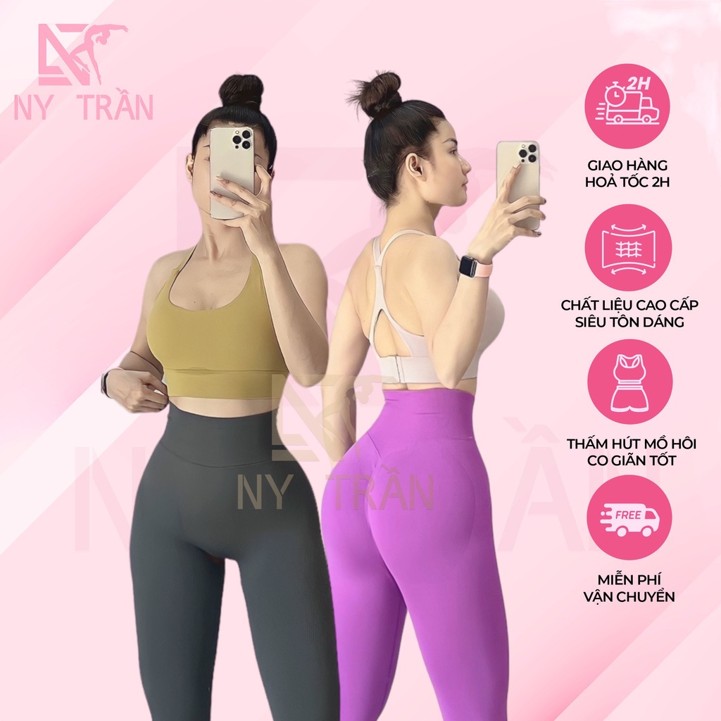 áo nút cài tập gym yoga Ny Trần NT073 co giãn tốt thấm hút mồ hôi chất poly cao cấp xịn mịn mát
