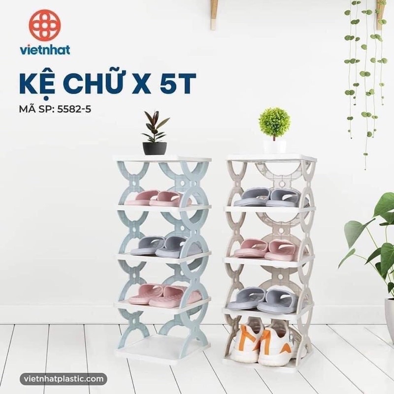 GIÁ KỆ GIÀY DÉP CHỮ X 5 TẦNG VIÊT NHẬT