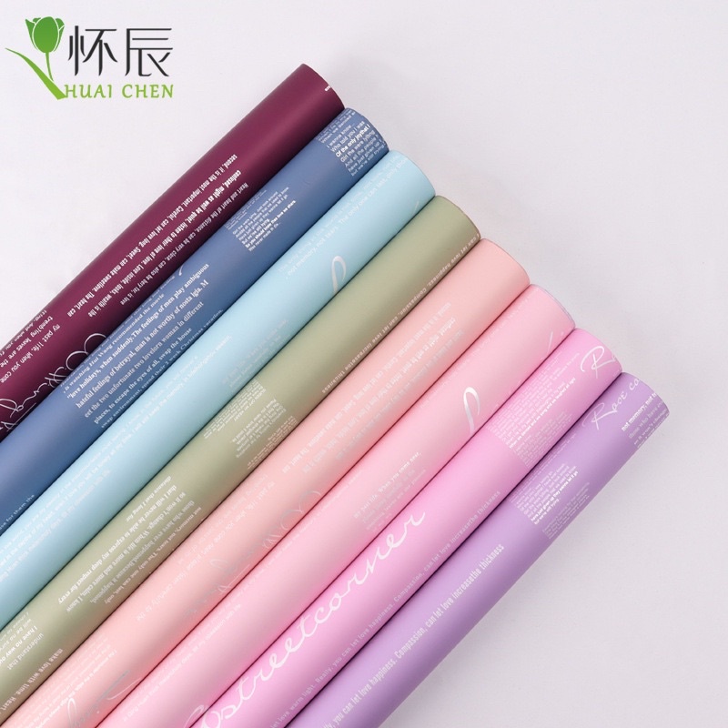 Giấy gói hoa chữ ép kim ko thấm nước nhập khẩu, Giấy lụa gói quà, giấy mịn gói bó hoa giấy xếp ngôi sao Cao Đạt Q5