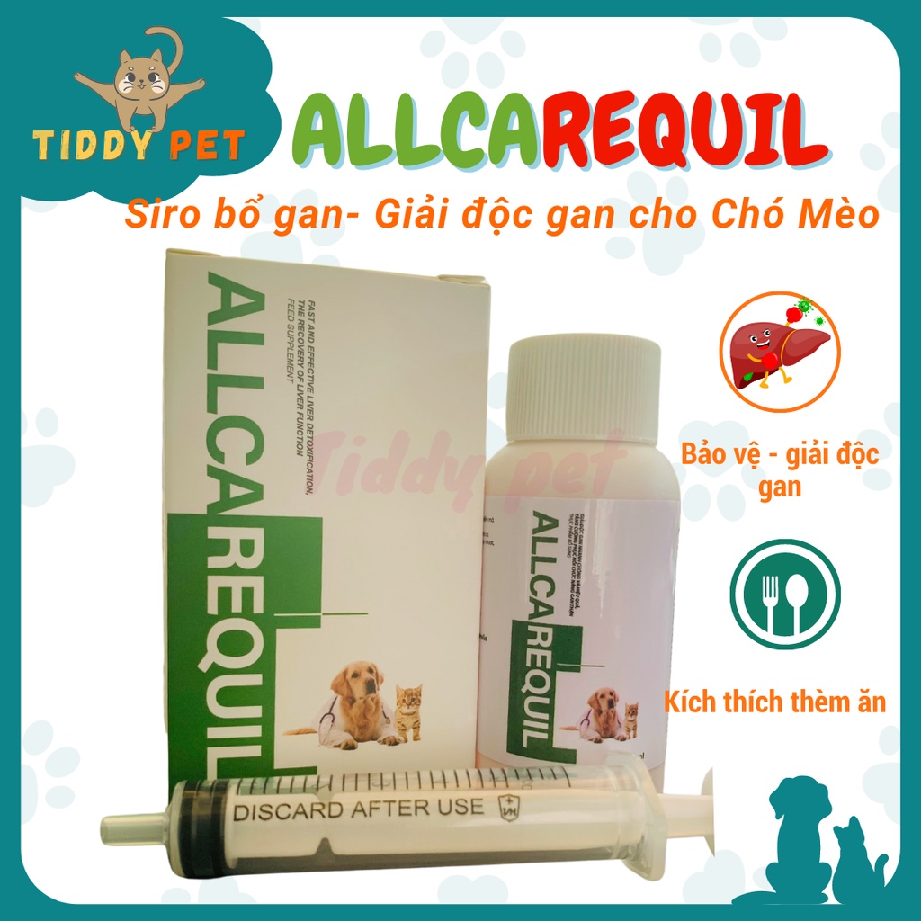 ALLCAREQUIL Siro bổ gan - giải độc gan cấp và phục hồ chức năng gan cho Chó Mèo chai 50ml Ascorequil- Tiddy Pet Shop