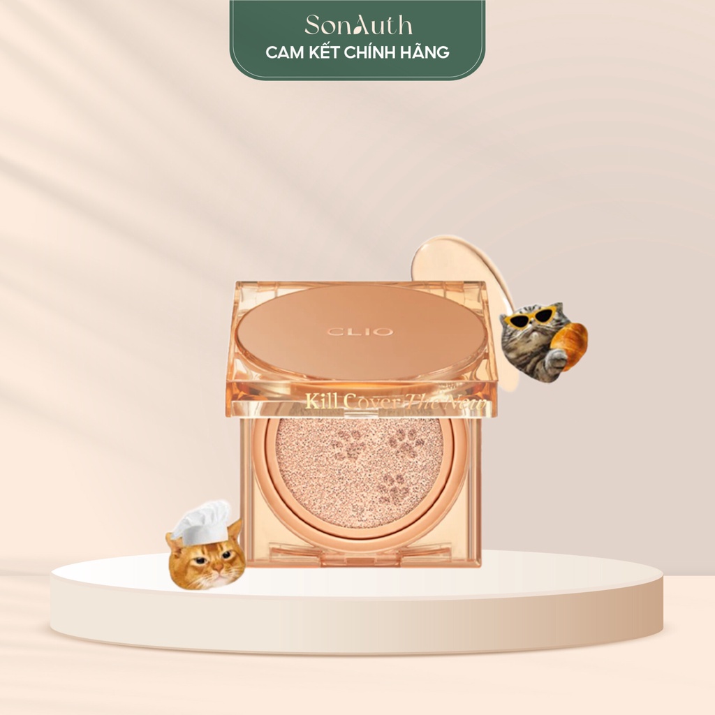 Phấn nước Clio Kill Cover The New Founwear Cushion Set x Koshort in Seoul [kèm refill]