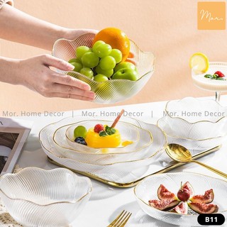 Bát đĩa thủy tinh phong cách Nhật Bản - B11
