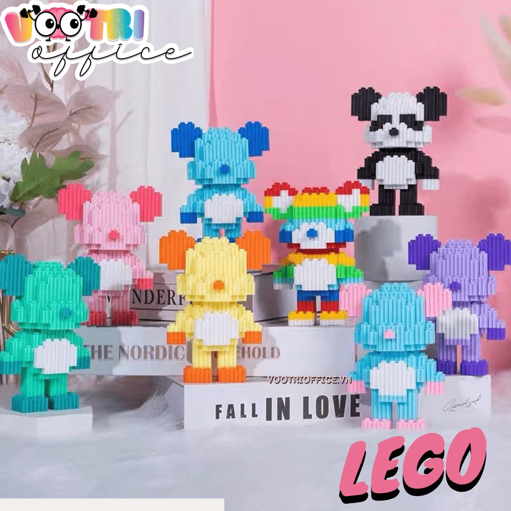 🔥 🔥🔥[DEAL CỰC HOT] MÔ HÌNH LEGO GẤU “BỤNG PHỆ” BEARBRICK 3D MINI DỄ THƯƠNG 🧩🧩🧩 - GỒM NHIỀU MẪU HOT - VOOTRI OFFICE