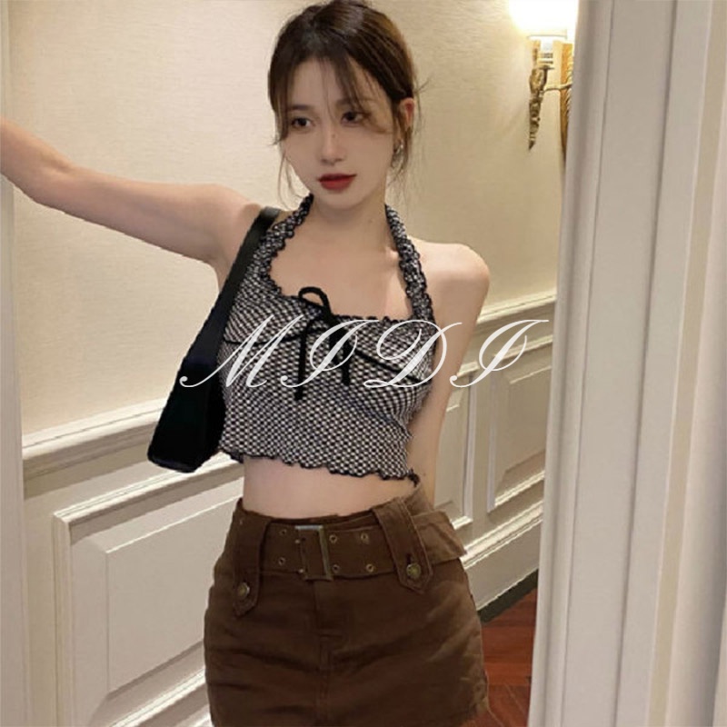 Mi DI Spicy girl Cổ Treo Thắt Nơ Ở Nấm