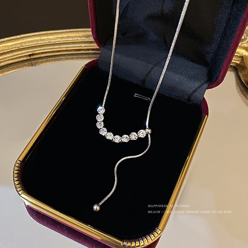 Vòng cổ Thiết kế đa năng có thể điều chỉnh vòng cổ mặt dây chuyền đính đá zircon