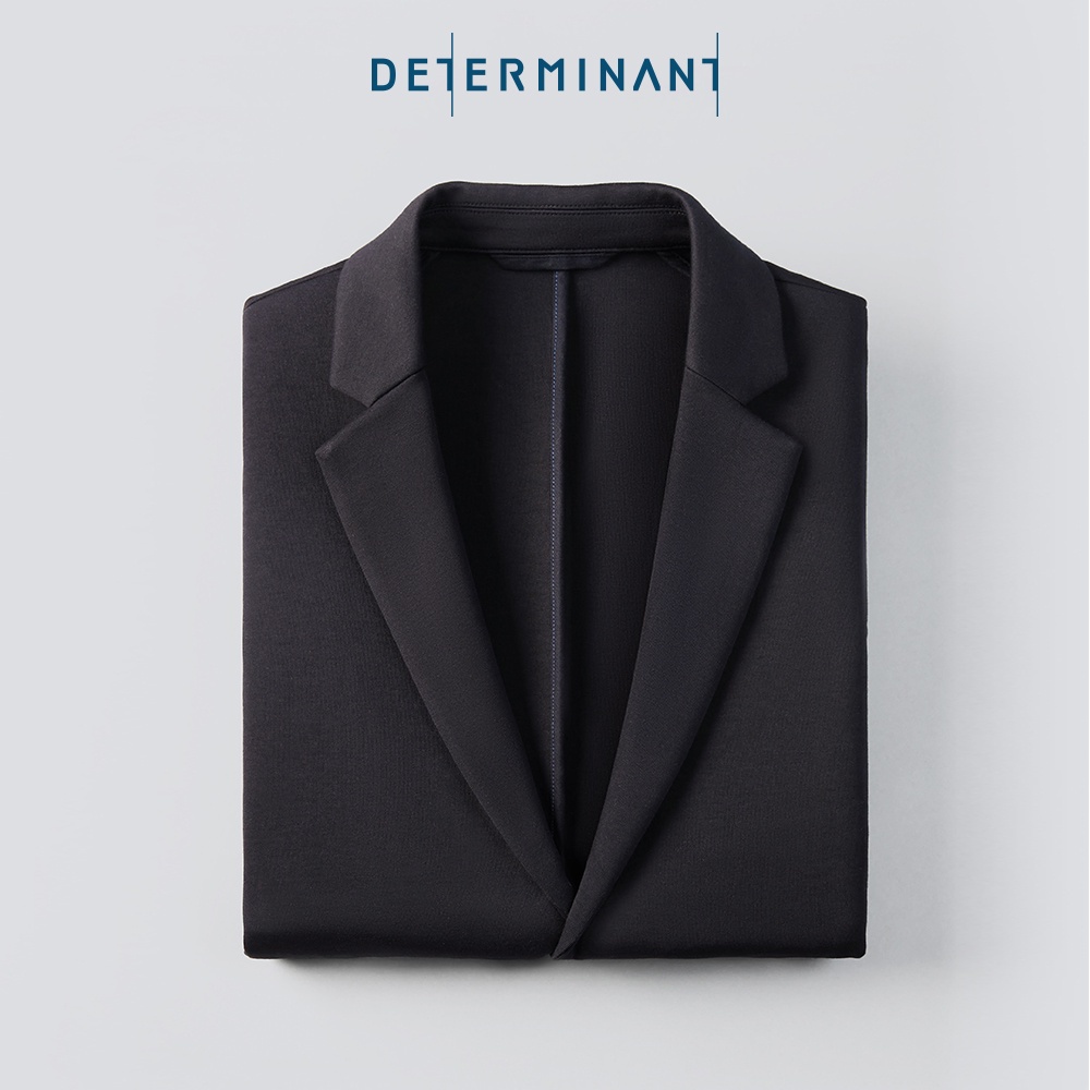 Áo khoác nam blazer Cotton Polyester chuẩn form chống nhăn thương hiệu Determinant - màu Đen BKFD01 [DETOW03]