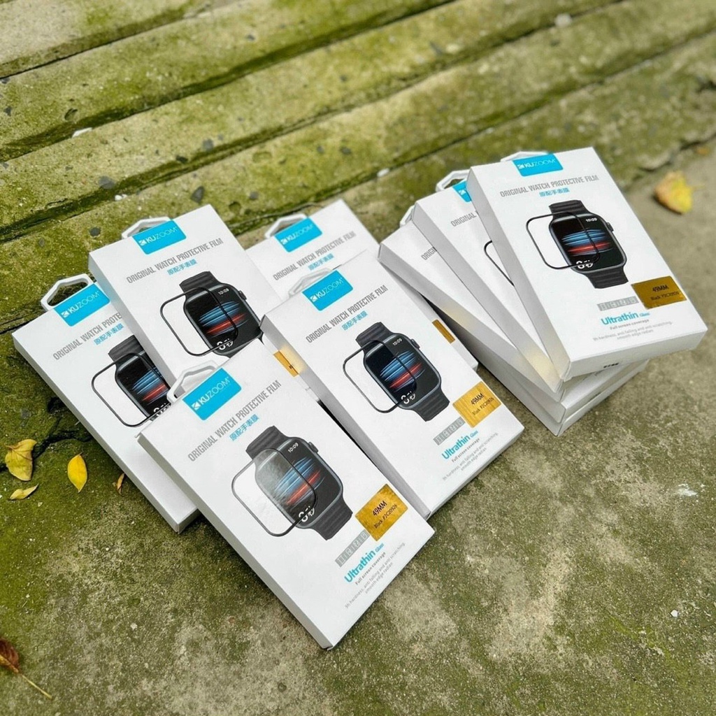 Kính cường lực Apple watch 38 > 49mm viền dẻo 3D Kuzoom chính hãng